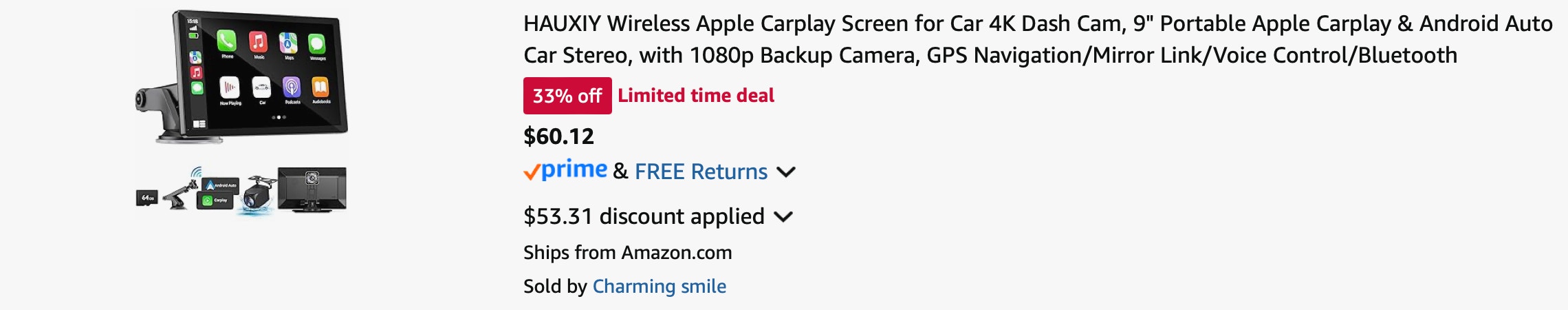 Amazon Wireless Screen and Dash Camera Set 2025