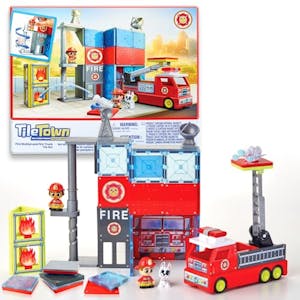 Fire Station Magnetic Tiles Set