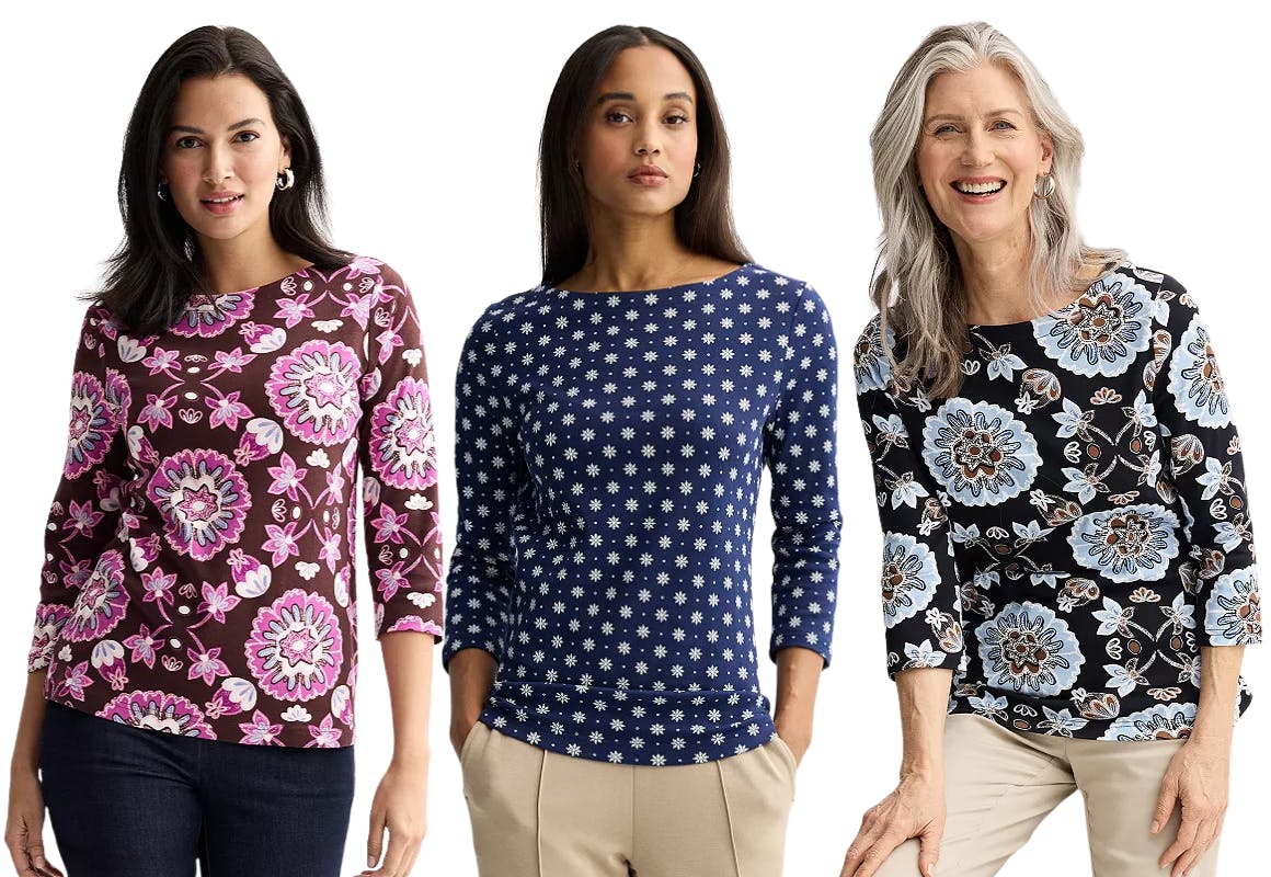 Croft & Barrow Women's Boatneck Top