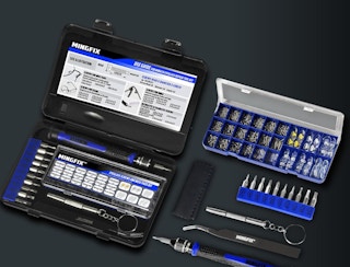 a kit with eyeglass repair tools 