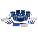 Deluxe 24-Piece Enamel Tableware Set