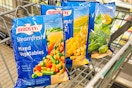 birds eye vegetables in shopping cart
