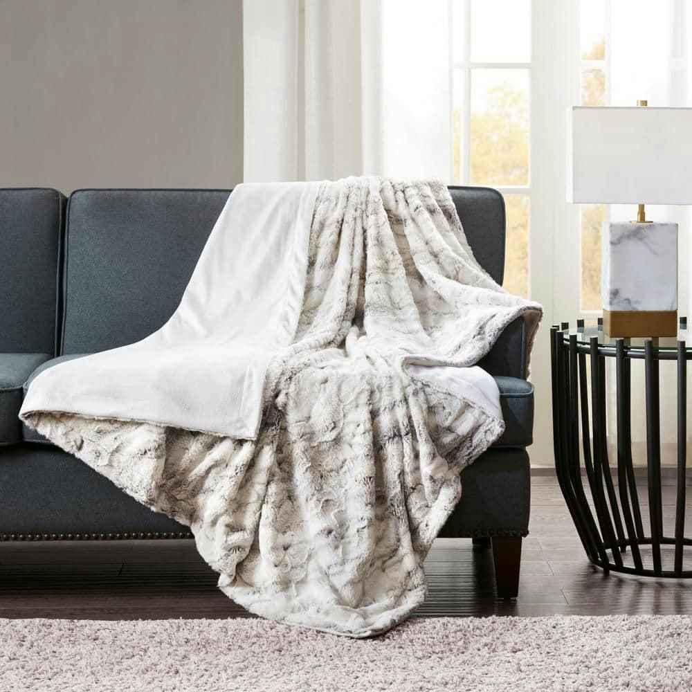 Madison Park Faux Fur Throw