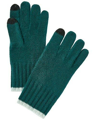 Tipped Rib Cuff Cashmere Gloves
