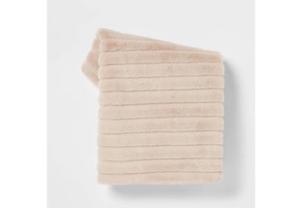 Threshold Faux Fur Throw Blanket