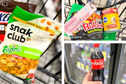 dollar tree groceries 3-photo collage