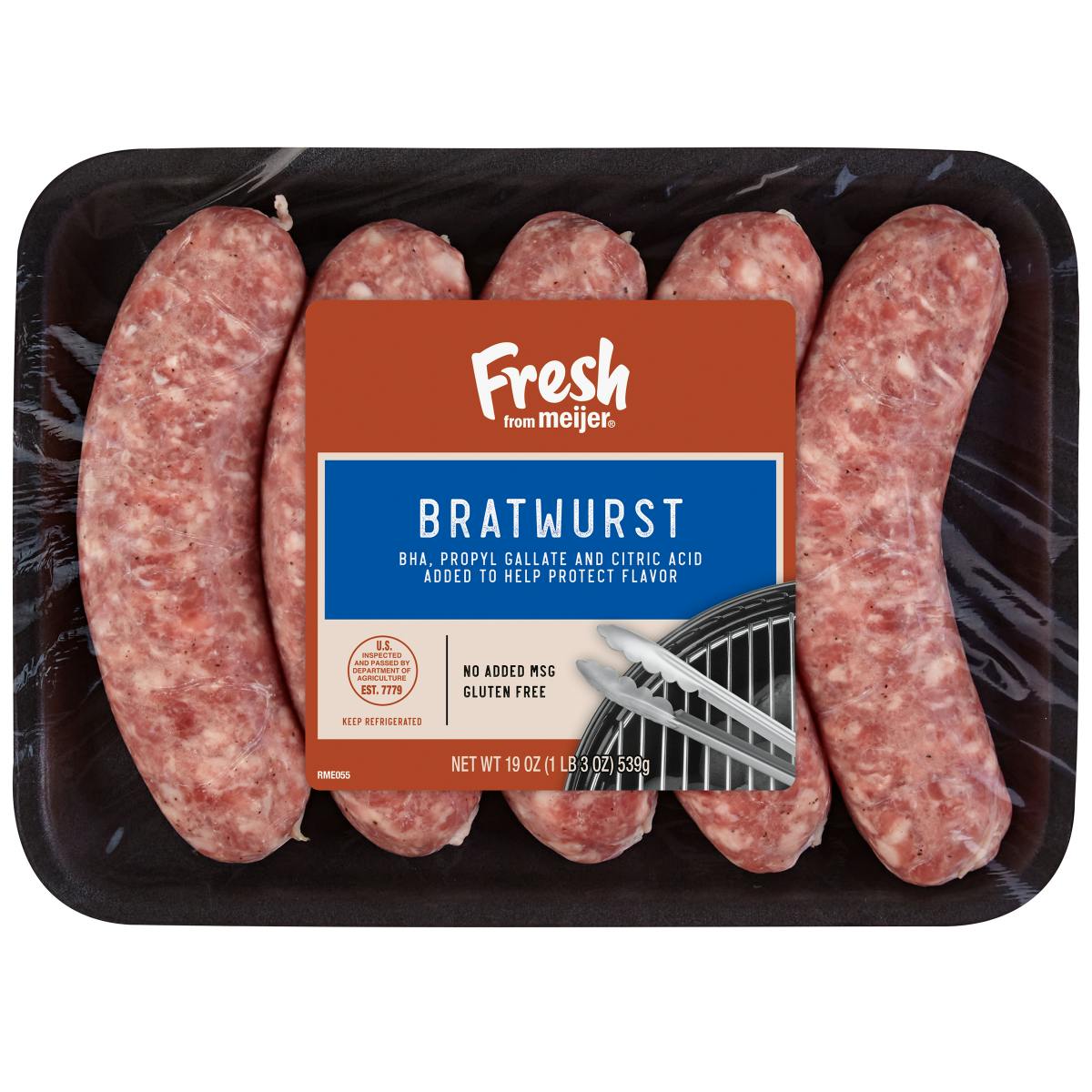 Fresh from Meijer Bratwurst