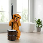 Golden Retriever Toilet Brush Set