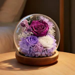 Preserved Rose Flower in Glass