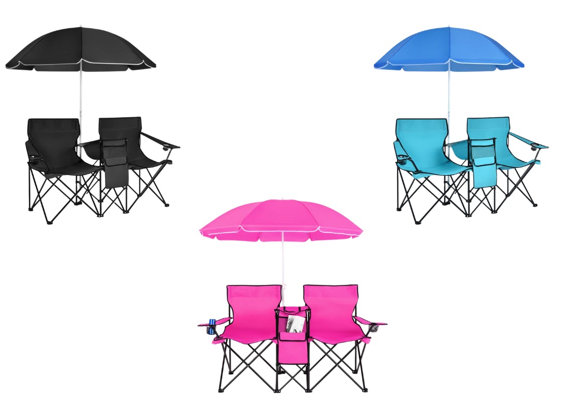 Double Chair and Umbrella Set