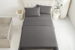 Enzyme-Washed 4-Piece Sheet Set, as Low as $9 at Walmart (Reg. $30) card image