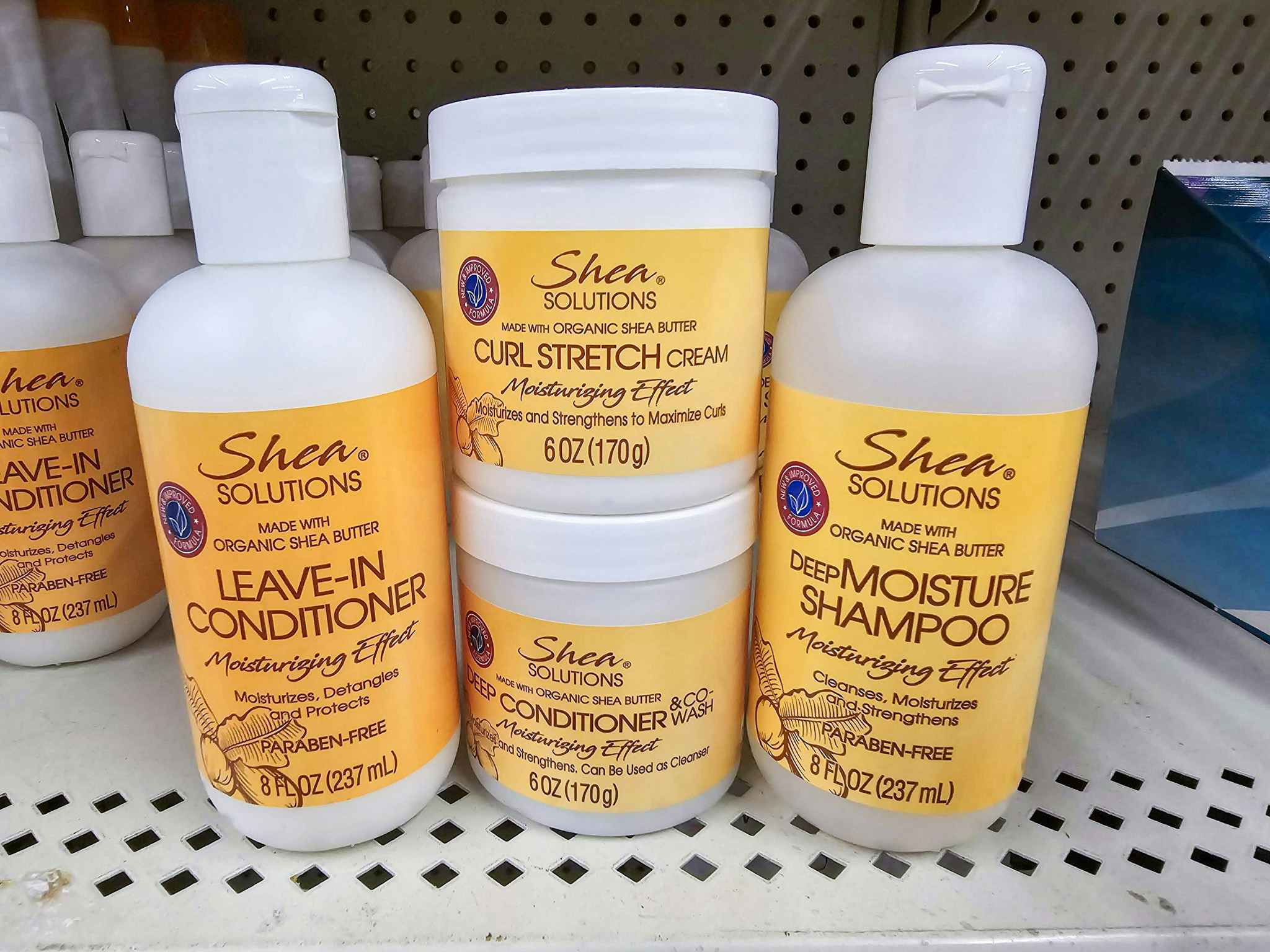 shea hair care on a shelf