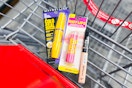 maybelline mascara, baby lips, and concealer in a cart