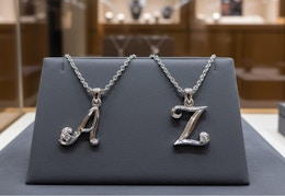 Lab Diamond Initial Necklace