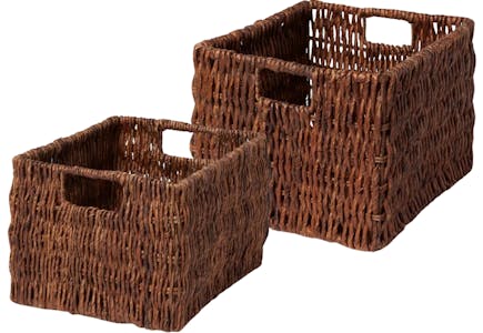 Brightroom Woven Banana Bark Crates