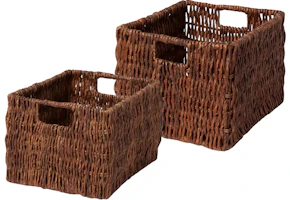 Brightroom Woven Banana Bark Crates