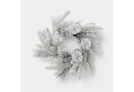 Room Essentials Flocked Wreath