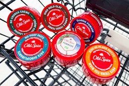 old spice hair pomades in a cart