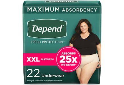 Depend XXL Underwear