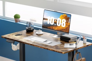an electric standing desk