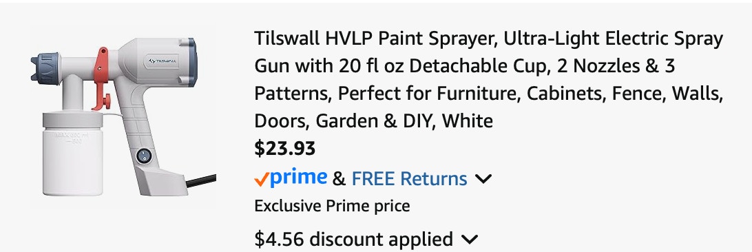 paint sprayer Amazon receipt