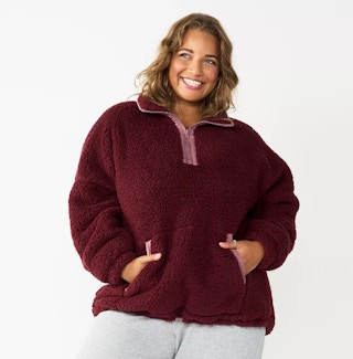 kohls so plus size quarter zip