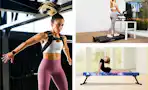 3 lifestyle images of exercise equipment