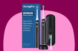 $25 Auraglow Electric Toothbrush, Now Just $9.99 on Amazon card image