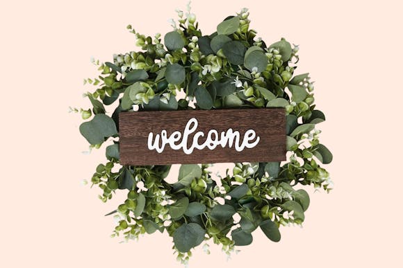 Welcome Wreath, Now $8.99 on Amazon (Reg. $17.99)