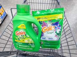 gain laundry items in walgreens cart