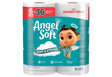 2 Angel Soft Toilet Paper Packs