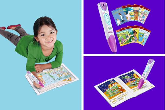 Get the LeapFrog LeapReader 10-Book Mega Pack for $35 on Amazon card image