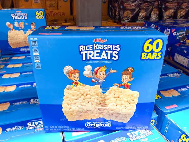 Rice Krispies Treats 54-Pack, Just $8 on Amazon card image