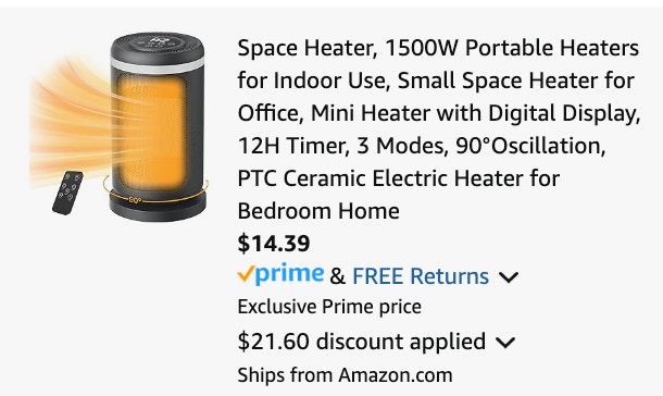 Oscillating Space Heater cart 2