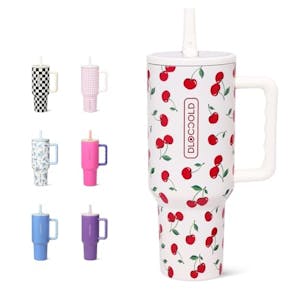 Tumbler with Handle and Straw