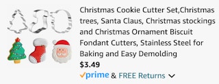 christmas cookie cutters-amazon