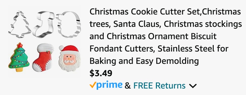 christmas cookie cutters-amazon