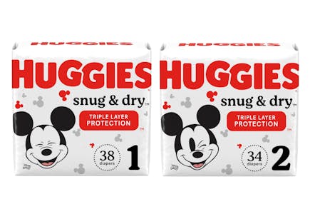 2 Huggies Diaper Packs