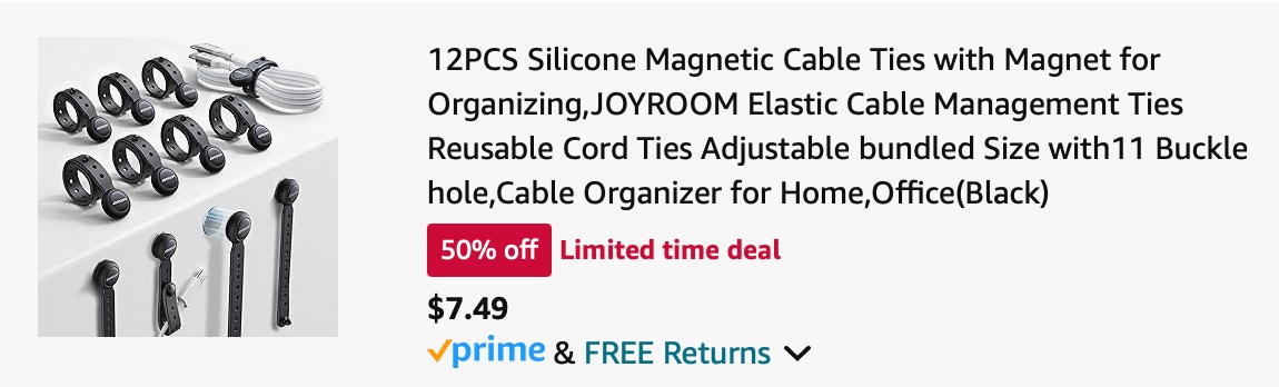 cable ties Amazon receipt