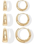 Chunky Hoop Earrings Set