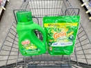 gain detergent and flings in cart