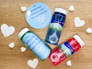 diy valentines made from bubbles 