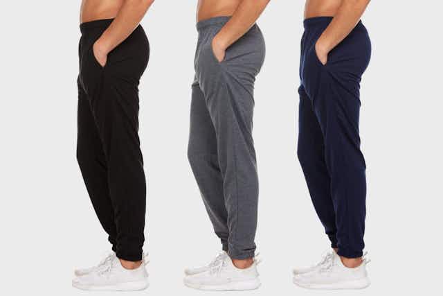 Get a 3-Pack of Men's Fleece-Lined Joggers for $32.99 card image
