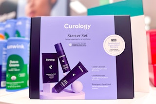 curology skincare starter set sitting on a target shelf
