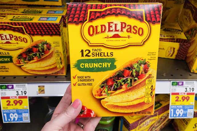 Old El Paso Taco Shells, Only $1.99 With Kroger Digital Coupon card image