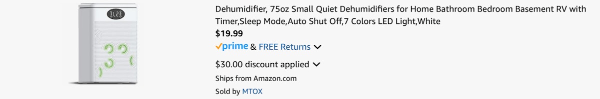 Amazon Dehumidifier 2025