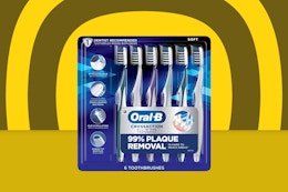 Oral-B Toothbrush 6-Count, as Low as $9.88 on Amazon card image