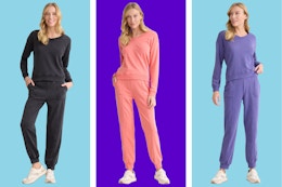 walmart time and tru french terry set collage