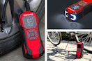 3 lifestyle images of the Craftsman Portable Air Inflator
