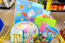 easter clearance items in a dollar general shopping cart